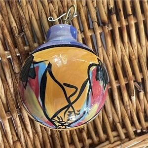 Ceramic handpainted signed Ornament